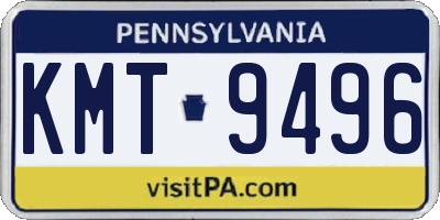 PA license plate KMT9496