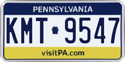 PA license plate KMT9547