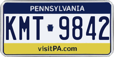 PA license plate KMT9842