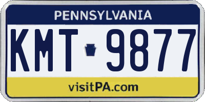 PA license plate KMT9877