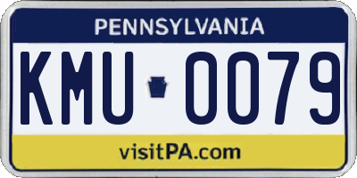 PA license plate KMU0079