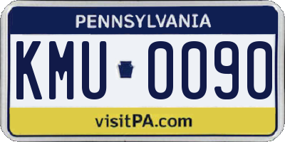 PA license plate KMU0090
