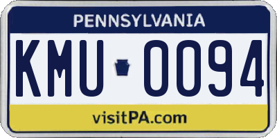 PA license plate KMU0094