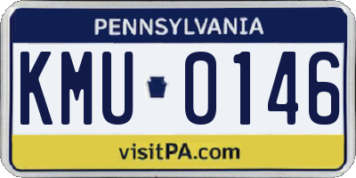 PA license plate KMU0146