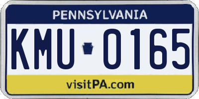 PA license plate KMU0165