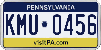 PA license plate KMU0456