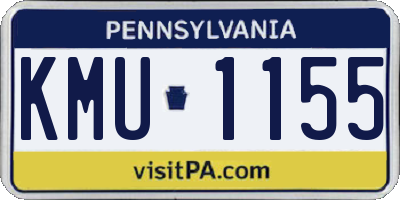 PA license plate KMU1155