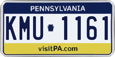 PA license plate KMU1161