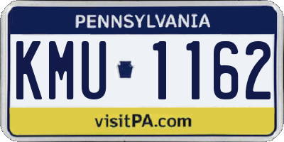 PA license plate KMU1162