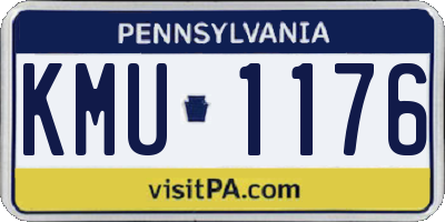 PA license plate KMU1176