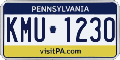 PA license plate KMU1230