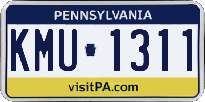PA license plate KMU1311