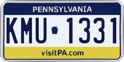 PA license plate KMU1331