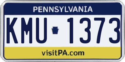 PA license plate KMU1373