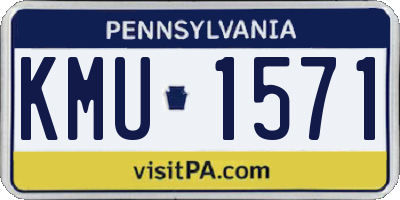 PA license plate KMU1571