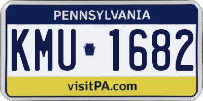 PA license plate KMU1682