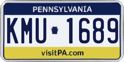 PA license plate KMU1689
