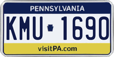 PA license plate KMU1690