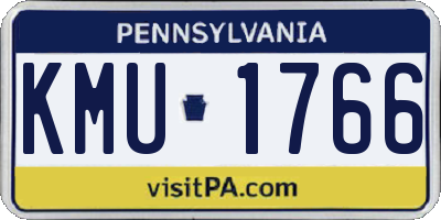 PA license plate KMU1766