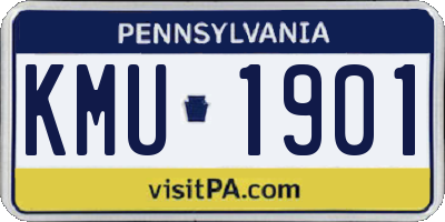PA license plate KMU1901