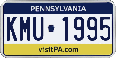 PA license plate KMU1995