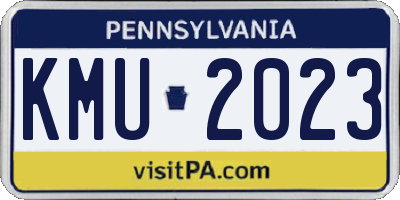 PA license plate KMU2023