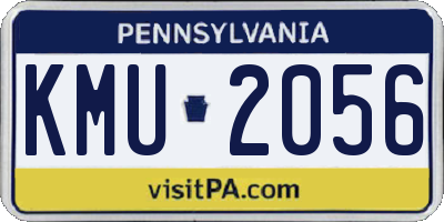 PA license plate KMU2056
