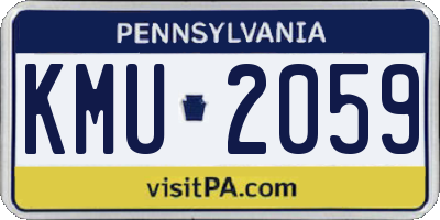 PA license plate KMU2059