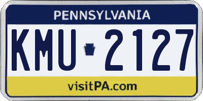 PA license plate KMU2127