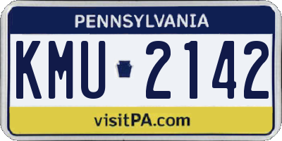 PA license plate KMU2142