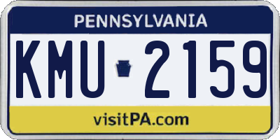 PA license plate KMU2159