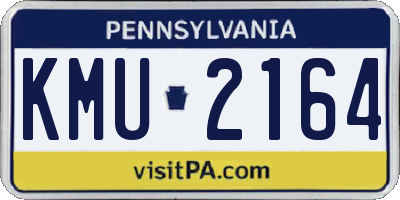 PA license plate KMU2164