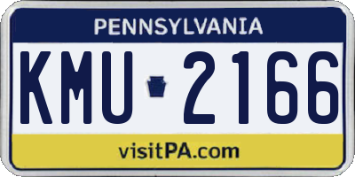 PA license plate KMU2166