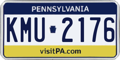 PA license plate KMU2176