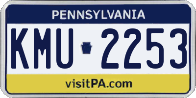 PA license plate KMU2253