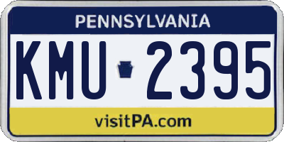 PA license plate KMU2395