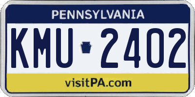 PA license plate KMU2402