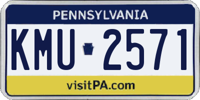PA license plate KMU2571