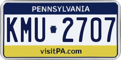 PA license plate KMU2707