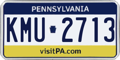 PA license plate KMU2713