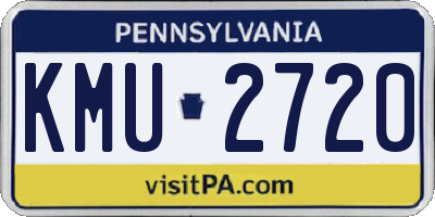 PA license plate KMU2720