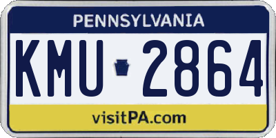 PA license plate KMU2864