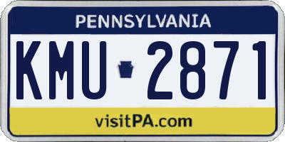 PA license plate KMU2871