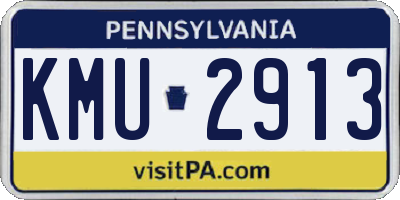 PA license plate KMU2913