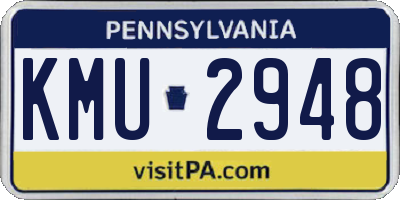 PA license plate KMU2948