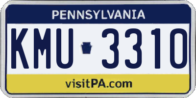 PA license plate KMU3310