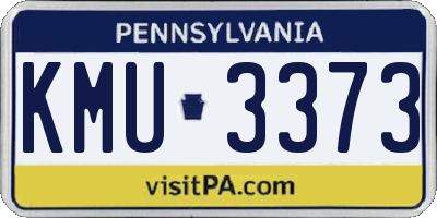 PA license plate KMU3373