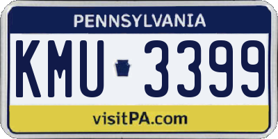 PA license plate KMU3399