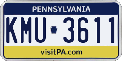 PA license plate KMU3611