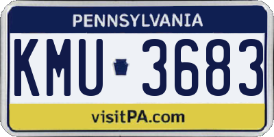 PA license plate KMU3683